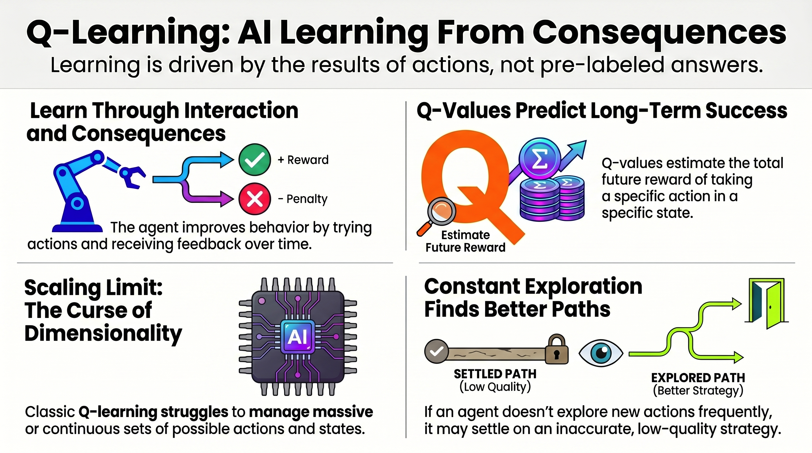 Q-learning: Learning from consequences